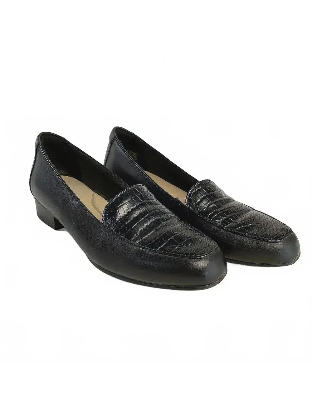 Clarks Comfort Collection Preppy Black Patent Leather Loafers Size 7.5 Office